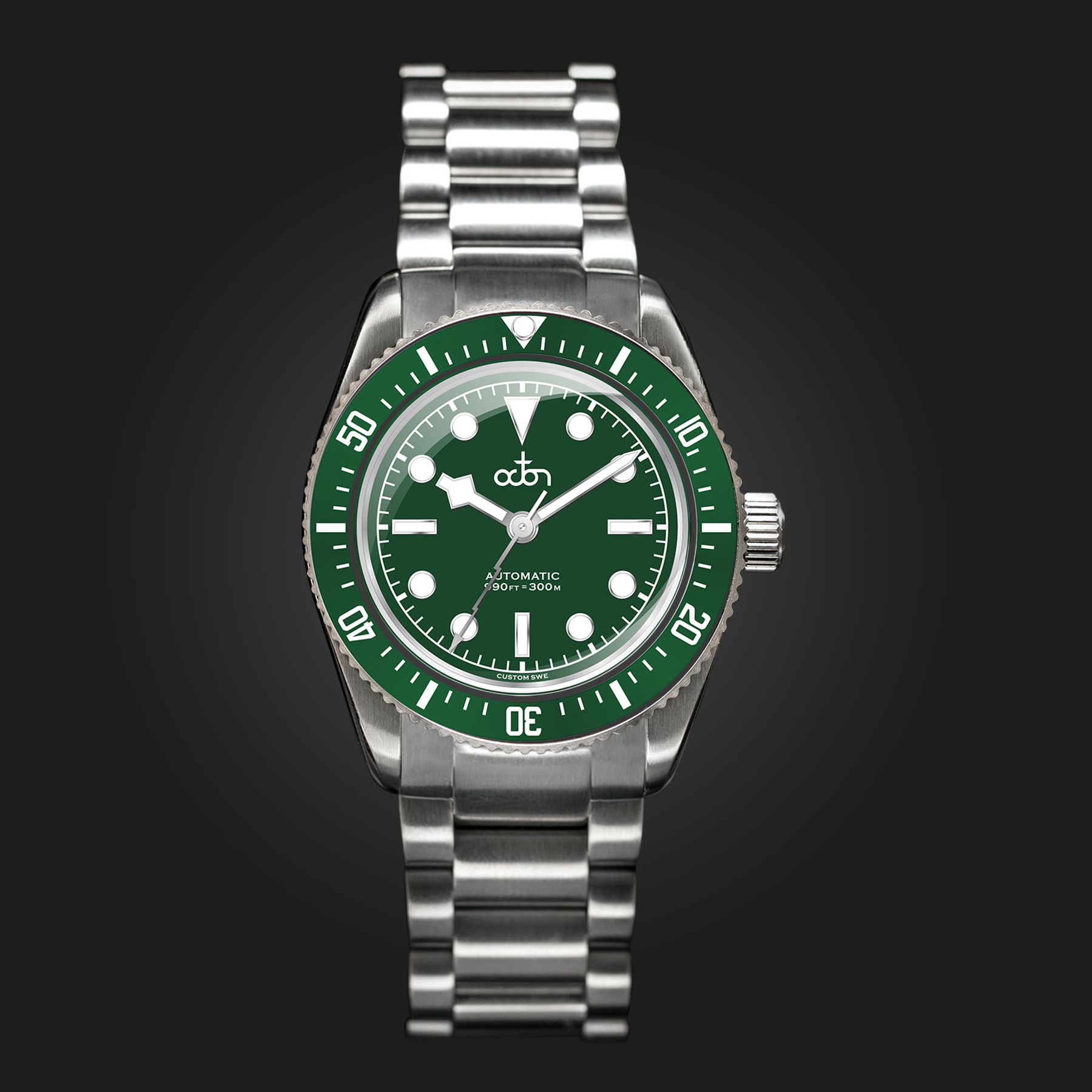 Forest Green Watch with Stainless Steel Bracelet. – Octon